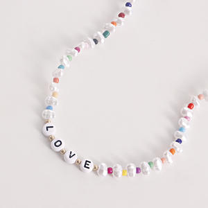 2025 nuevo personalizado Boho barroco perla polímero arcilla con cuentas amor gargantilla oro azul ojo colgante collar de múltiples capas para mujeres - Product Image 2