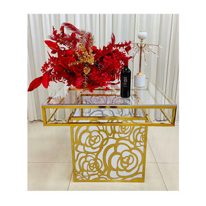 <span class=keywords><strong>Mesa</strong></span> de exhibición de pastel dorado de lujo, <span class=keywords><strong>Centro</strong></span> de Decoración de <span class=keywords><strong>mesa</strong></span> de boda para decoración de boda - Product Image 1