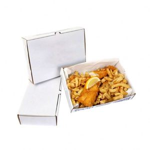 กล่องกระดาษใส่ปลาและมันฝรั่งทอดแบบกำหนดเองพร้อมโลโก้ สำหรับอาหารจานด่วน กล่องกระดาษใส่ปลาและมันฝรั่งทอดแบบนำกลับบ้าน - Product Image 5