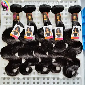 Cheveux humains remy grade 10a de vison brésilien indien brut remy cutilce d'os vierge raide 3 faisceaux avec lace closure