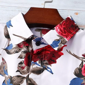 Camicie a sublimazione personalizzate Anti-rughe per le vacanze hawaiane <span class=keywords><strong>camicia</strong></span> a fiori abbigliamento per gli uomini con <span class=keywords><strong>Botton</strong></span> <span class=keywords><strong>camicia</strong></span> corta per gli uomini - Product Image 5