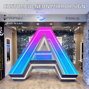 MACCANカスタム3D LED無限鏡文字アクリルネオンサインリモコン付き、ビジネスロゴ、店舗、アート、虹色千層用 - Product Image 2