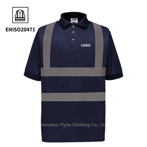 เสื้อทำงานสะท้อนแสงสีสะท้อนแสงป้องกันความปลอดภัยเสื้อทำงาน Hi สีสะท้อนแสงสีส้มเหลือง20471 ANSI Class 2 - Product Image 3