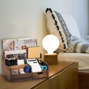 2025 mộc mạc bàn tổ chức với 7 ngăn và ngăn kéo bằng gỗ thư tổ chức văn phòng phụ kiện chủ - Product Image 6