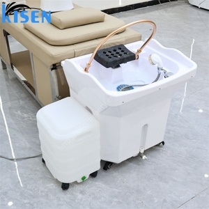 Kisen Mobile Salon Shampoo <b>Bed</b> Complete Head Spa Basin with Independent Water tank LED Light Therapy No Plumbing Installation - Product Image 5