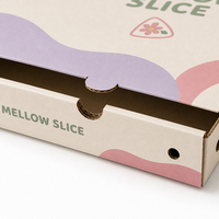 Cajas de Pizza de Cartón Kraft Impresas con Lámina Dorada UV Mate Biodegradable Personalizadas para Comida Rápida para Llevar