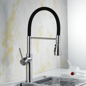 Robinet de cuisine monocommande monofilaire en silicone noir, mitigeur eau chaude et froide, flexible et extractible AT9964B-DX - Product Image 3