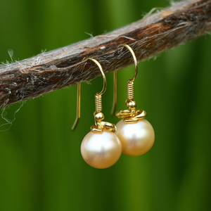 Boucles d'oreilles pendantes tendance en acier inoxydable 316L plaqué or PVD, perles durables et résistantes, bijoux fantaisie - Product Image 3