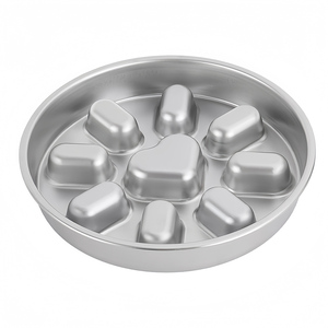 Ciotola Multiforme <span class=keywords><strong>in</strong></span> Acciaio Inox 304 per Animali Domestici, Tappetino Quadrato Anti-ingozzamento per <span class=keywords><strong>Cani</strong></span> <span class=keywords><strong>e</strong></span> <span class=keywords><strong>Gatti</strong></span>, Ciotola Antiscivolo per Cibo <span class=keywords><strong>e</strong></span> Acqua - Product Image 2