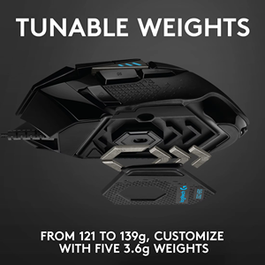 Ratón Inalámbrico para Juegos Logitech G502 HERO LIGHTSPEED, 25600DPI, RGB, 11 Botones Programables - Product Image 5