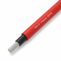 Câble solaire PV1-F 1*4mm2, monoconducteur en cuivre étamé, XLPO DC1000V, LSZH résistant aux UV, homologué TUV pour l'installation photovoltaïque
