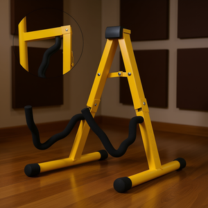 Soporte para guitarra en forma de A, soporte metálico duradero para instrumentos de bajo eléctrico y acústico - Product Image 2