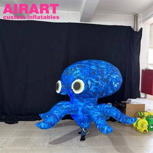 <span class=keywords><strong>Disfraz</strong></span> de <span class=keywords><strong>Pulpo</strong></span> Inflable Azul, <span class=keywords><strong>Disfraz</strong></span> de <span class=keywords><strong>Pulpo</strong></span> Inflable para Adultos con Ojos Grandes para Fiestas - Product Image 2