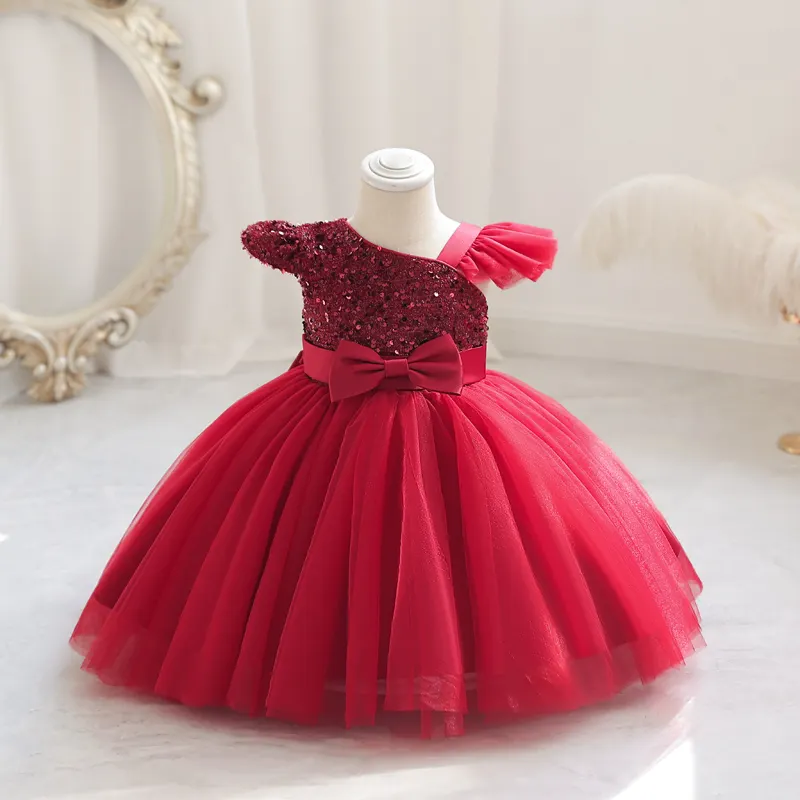 M132 Kinder Sommerkleider Neueste Kleid Design Kinder Schöne Kommunion Plus Size Baby Brautkleider