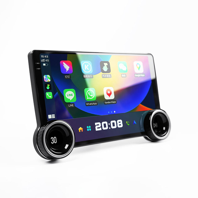 10.1 Inch Android 13 Auto Head Unit with Double Knob Navigation Touch Screen Diamond GPS & Octacore 360 View Resolution
