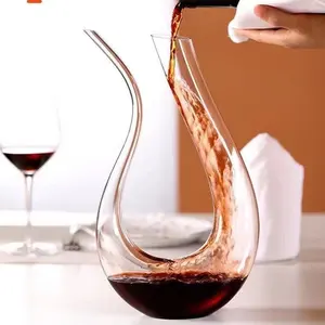 ชุดขวดเหล้าไวน์หรูหราขนาดเล็ก,แก้วรูปทรงตัวยูสำหรับนักดื่มไวน์