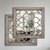 Miroir mural carré au design moderne, miroir d'entrée en MDF à faire soi-même, couleur au choix, pour la décoration de la salle de bain, des chambres, des salons, de la maison, marque SHN, modèle