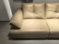 VONLIVA Canapé-lit modulaire convertible haut de gamme moderne et luxueux avec revêtement en cuir pleine fleur pour salon et chambre à coucher