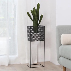 Cesto Sospeso in <span class=keywords><strong>Ferro</strong></span> con Portavaso Rotondo in Metallo, Decorazione in Rattan per Casa, Regalo per le Festività, Portavaso da Interni - Product Image 4