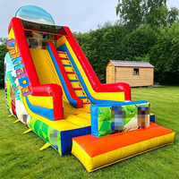 Château gonflable d'extérieur pour enfants avec toboggans, usage commercial, toboggan avec mur d'escalade, parc d'attractions pour enfants, location pour fêtes et aires de jeux