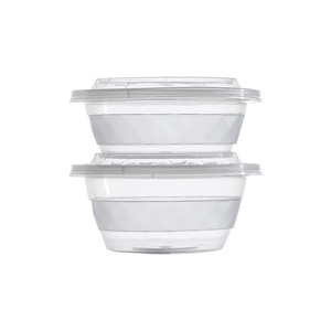 Round Plastic <b>Sauce</b> Cups With Lids For Condiments Takeaway Food Storage 50ml 100pcs Set - Product Image 4