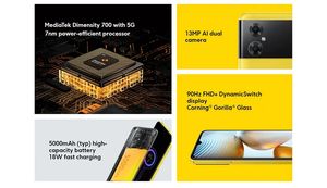 Versione globale Xaiomi <span class=keywords><strong>POCO</strong></span> <span class=keywords><strong>M4</strong></span> 5G Smartphone NFC 64GB/128GB Dimensity 700 Octa Core 90Hz 6.58 "telefoni cellulari 5000mAh - Product Image 3