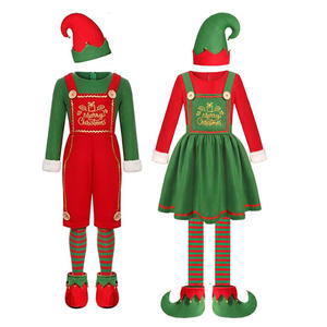 <span class=keywords><strong>Disfraz</strong></span> de fiesta de <span class=keywords><strong>elfo</strong></span> verde para niños y niñas con conjunto de traje de Feliz <span class=keywords><strong>Navidad</strong></span> - Product Image 1