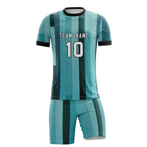 Uniformes de football 100% polyester à vendre, nouveau design, logo personnalisé, uniformes de football à bas prix - Product Image 2