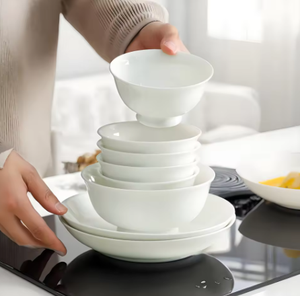 Quality Assurance Fine Bone China <b>Dinnerware</b> <b>Set</b> in White for Wedding Home Table Use - Product Image 4