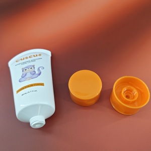 Tube souple vide de 50 ml et 80 ml pour cosmétiques OEM, emballage de crème BB/CC, crème solaire, tube en plastique à extrémité ronde avec bouchon à clapet - Product Image 2