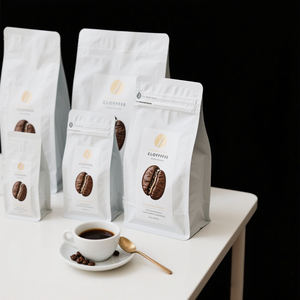 Pochette à gousset 8 côtés personnalisée sac de café à fond plat auto-scellant emballage de qualité alimentaire capacité 12-16 oz sushi nourriture <span class=keywords><strong>pour</strong></span> animaux de compagnie aliments en conserve - Product Image 3