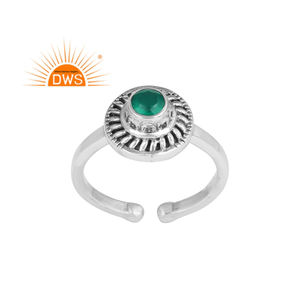 Round Green Onyx <b>Set</b> <b>Ring</b> Gemstone Jewelry Supplier Handmade Antique <b>Sterling</b> <b>Silver</b> 925 <b>Ring</b> - Product Image 1