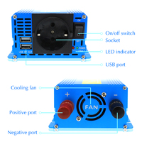 Mini onduleur de voiture à onde sinusoïdale Pure, prise européenne 500W DC 12V à AC 220V, chargeur d'ordinateur portable, petit onduleur pour les longs voyages
