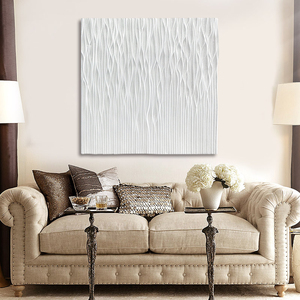 Handmade hiện đại trừu tượng vải tường nghệ thuật kết cấu đơn giản trang trí nội thất sơn dầu với dòng chủ đề động vật vẽ tay - Product Image 4