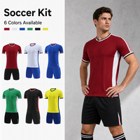 Maillot de football respirant en maille Kata, imprimé par transfert thermique, à séchage rapide, en polyester, avec logo et numéro, pour adulte, pour matchs d'équipe