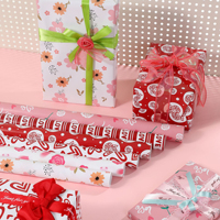 Papier cadeau romantique pour la Saint-Valentin - Imprimé Cœur Rouge & Amour, Emballage Cadeau Festif pour Mariages et Anniversaires