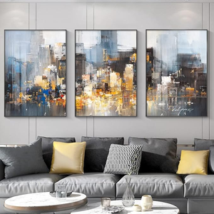 Pinturas Abstractas de Naturaleza Muerta Hechas a Mano, Pintura al Óleo Moderna con Textura para Interiores, Lienzo Grande con Paisaje Abstracto, Decoración de Pared - Product Image 1