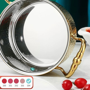 Nồi inox 304 kiểu vân búa, nhỏ, dùng cho nhà hàng, lẩu, hàng có sẵn - Product Image 3