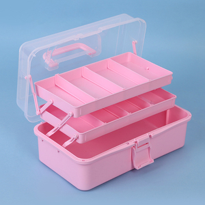 Ba lớp di động gấp nghệ thuật Nail công cụ hộp lưu trữ với chèn điều chỉnh cho nghệ thuật sinh viên công cụ hộp lưu trữ - Product Image 6