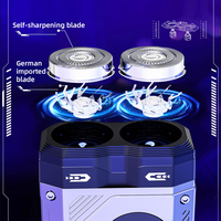 Mini rasoir électrique portable pour hommes 3D tête barbe rasoir électrique chauve sans fil langue de fonctionnement allemande pour un usage domestique