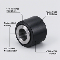 Silentbloc anti-vibration personnalisé en caoutchouc et métal usiné CNC, amortisseur de chocs, isolateur, OEM