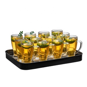 Whisky <span class=keywords><strong>petit</strong></span> verre à liqueur poignée tasse ensemble Bar Shot sans tige verres à <span class=keywords><strong>vin</strong></span> plateau en vrac - Product Image 3