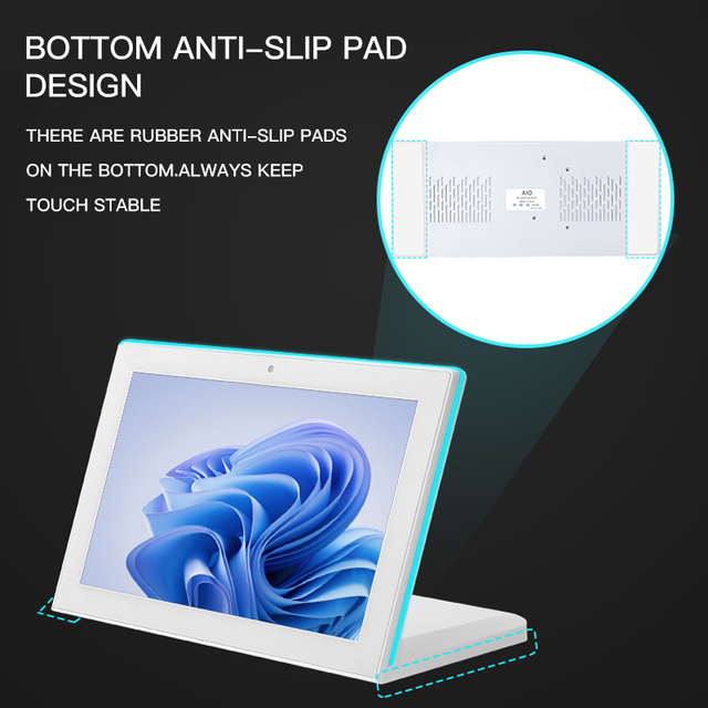 10.1 Inch L Shape Android All in One Tablet PCQuad Core RK3566/RK3288/RK3128  POE for Conference Terminal Desktop Advertising