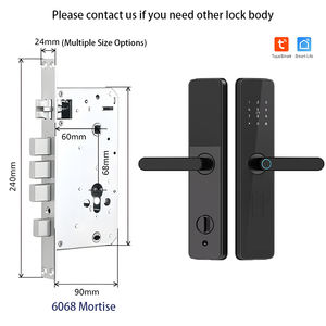 Cerraduras Inteligentes para Puertas con Huella Dactilar y Batería, Cerraduras Biométricas Digitales con Manija para Puerta Principal de Hotel - Product Image 6