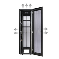 Armoire serveur 42U 19 pouces pré-assemblée sur pied en SPCC, avec porte en maille et en verre en option pour centre de données