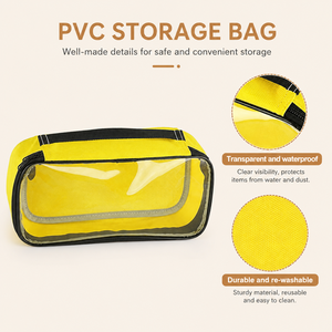 Bolsa de Viagem Transparente em PVC, Kit Médico, Estojo com Zíper para Acessórios Digitais, Cosméticos, Material de Escritório, Organizador com Logo Personalizado - Product Image 4