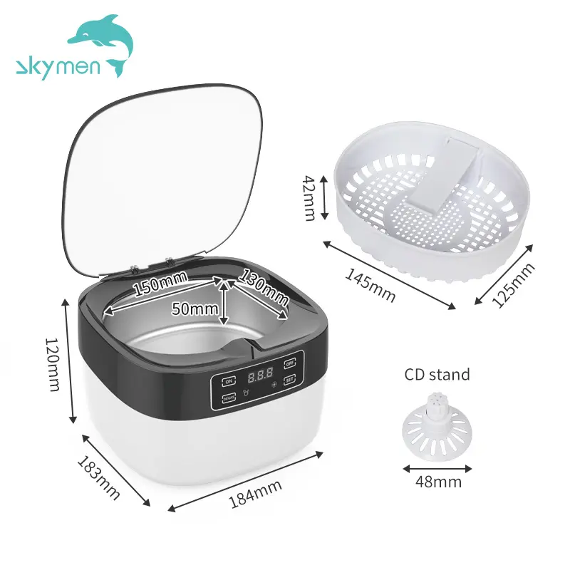 Skymen ZX-956 Máy Vệ Sinh Gia Đình Tiện Dụng Cho Kính Mắt, Đồng Hồ, Hoa Tai, Nhẫn, Dây Chuyền, Tiền Xu