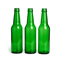 Vente flash : Bouteille en verre vide noire, propre et verte, avec bouchon de bière, 250 ml, 330 ml, 500 ml, 650 ml, 1000 ml