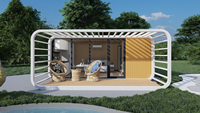 Maison préfabriquée moderne de 20 pieds et 40 pieds, petite maison extérieure, conteneur détachable, studio mobile, bureau, pod, cabane Apple