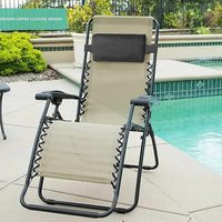 Coussin d'appui-tête pour chaise longue, coussin de chaise inclinable d'extérieur avec sangle réglable, housse lavable pour chaise de patio, de plage ou de piscine